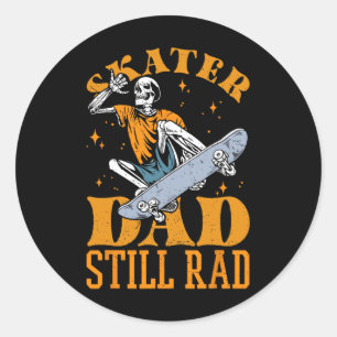 Adesivo Pai Skatista Ainda Radical Esqueleto Skate Dia dos