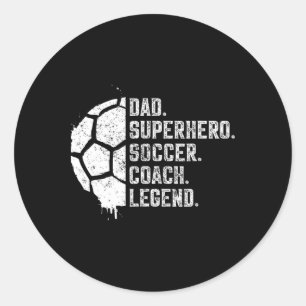 Adesivo Pai Super-herói Treinador de Futebol Lenda 