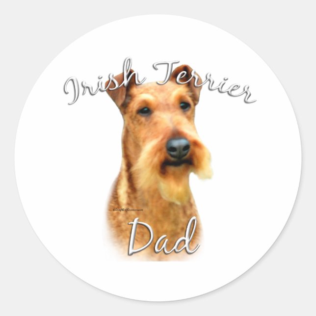 Adesivo Pai Terrier irlandês 2 (Frente)