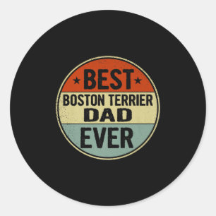 Adesivo Pai Terrier Mens Best Boston Ever Estilo Retroativ
