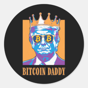 Adesivo Pai Trump Crypto King Bitmoney Chi