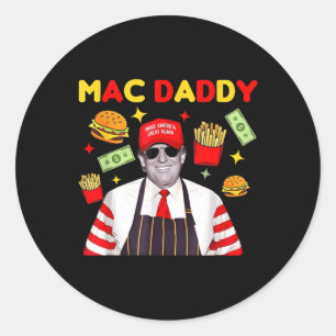 Adesivo Pai Trump Mac Uni - Preto - Pequeno - Folga Curta