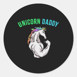 Adesivo Pai Unicorn - Funny Magical Malhação Bodybuilder