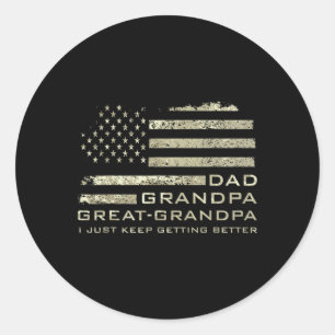 Adesivo Pai Vovô Excelente Vovô American Flag Fathers Da