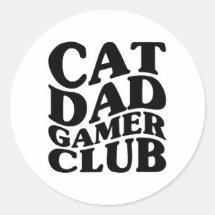 Adesivo Pai Wavy Cat Jogando no Lover Engraçado