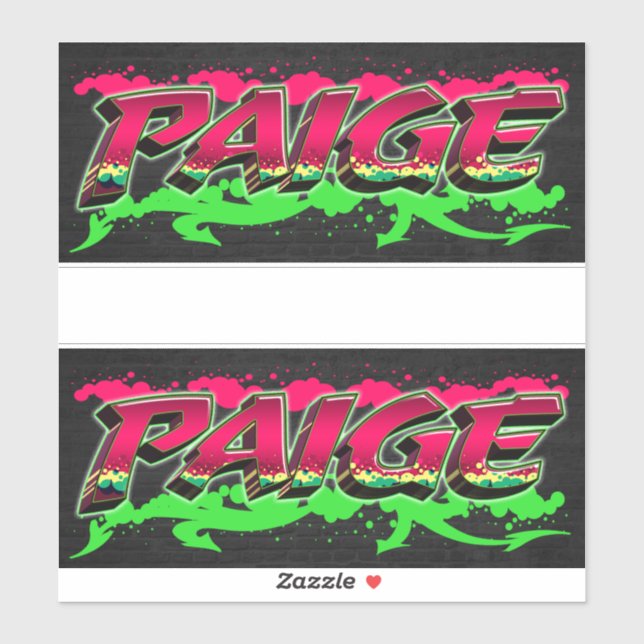 Adesivo Paige Vorname Name Graffiti Aufkleber Sticker (Folha)