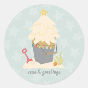 Adesivo Pail de Areia de Natal de Praia