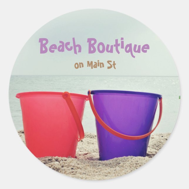 Adesivo Pails de areia personalizados (Frente)