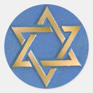 Adesivo Painel de Arte Estrela de Davi Azul Dourado