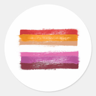 ADESIVO PAINEL DE BANDEIRA DE ORGULHO LESBIANO PINTADO