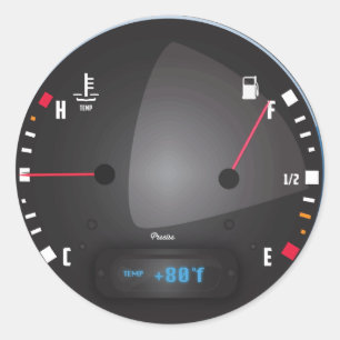Adesivo Painel de combustível e temperatura do carro