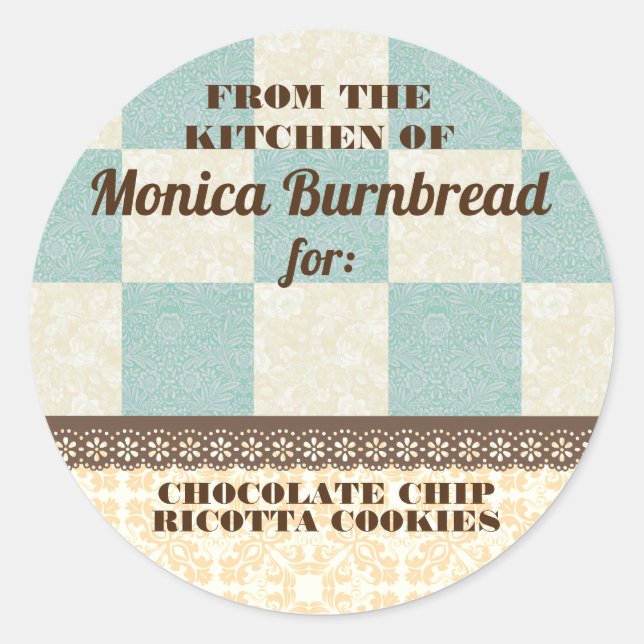 Adesivo Painel de verificação do chique da cozinha da comi (Frente)