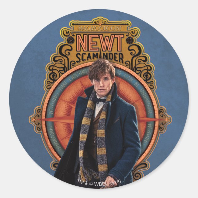 Adesivo Painel NEWT SCAMANDER™ Walking Art Nouveau (Frente)