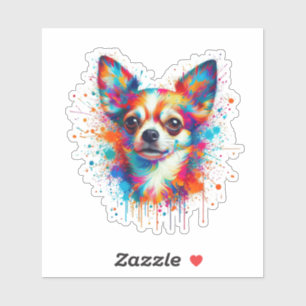 Adesivo Paint Splatter Chihuahua