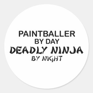 Adesivo Paintballer Ninja mortal em a noite
