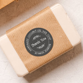 Adesivo País: Cinzas de carvão feitos à mão Obrigado