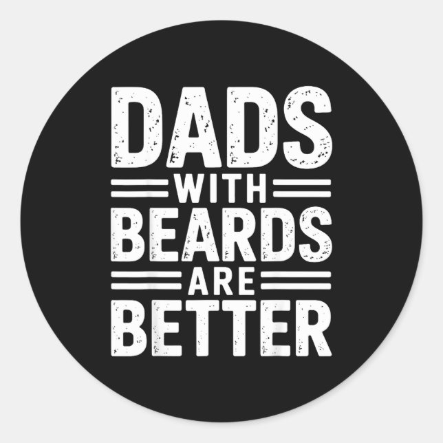 Adesivo Pais com barbas são melhores paternidade cabelo re (Frente)