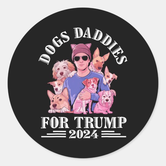 Adesivo Pais De Cães Para Trump 2024 (Frente)