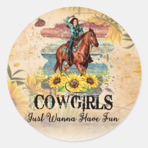 Adesivo País de Cowgirl Western