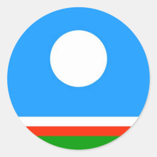Adesivo País étnico Rússia Yakutia da região da bandei
