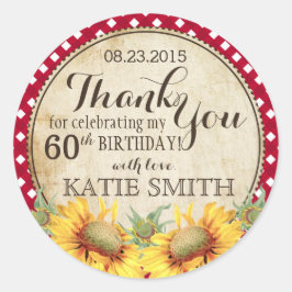 Adesivo País Girassóis Russo Obrigado Rótulo