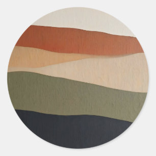 Adesivo Paisagem Abstrata em Camadas Terrosas