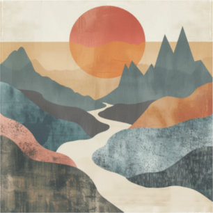 Adesivo Paisagem Boho Abstrato (5)