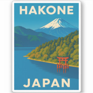 Adesivo Paisagem Cênnica do Japão na Viagens vintage Retro