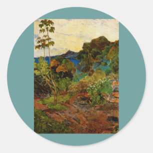 Adesivo Paisagem da Martinica de Paul Gauguin (1887)
