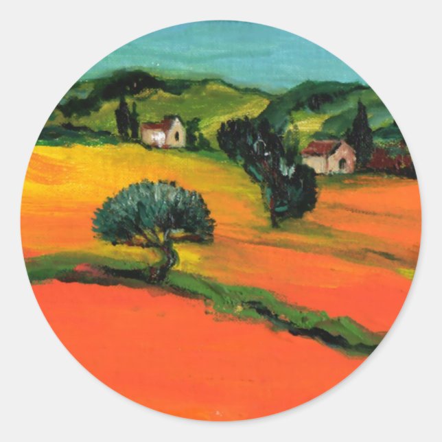 ADESIVO PAISAGEM DA TOSCANA COM GIRASSÓIS (Frente)