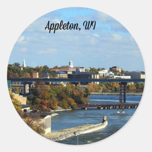 Adesivo paisagem de Appleton, Wisconsin (Frente)