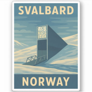 Adesivo Paisagem de Svalbard de Viagens vintage Retro da N