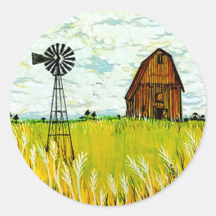 Adesivo Paisagem de Verão da Fazenda russa