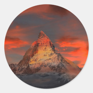 Adesivo Paisagem do Céu Vermelho, em estonteamento