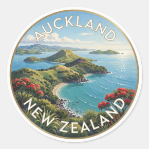 Adesivo Paisagem do Golfo de Hauraki em Auckland Nova Zelâ