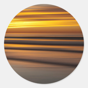 Adesivo Paisagem marinha abstrata ao pôr do sol, CA