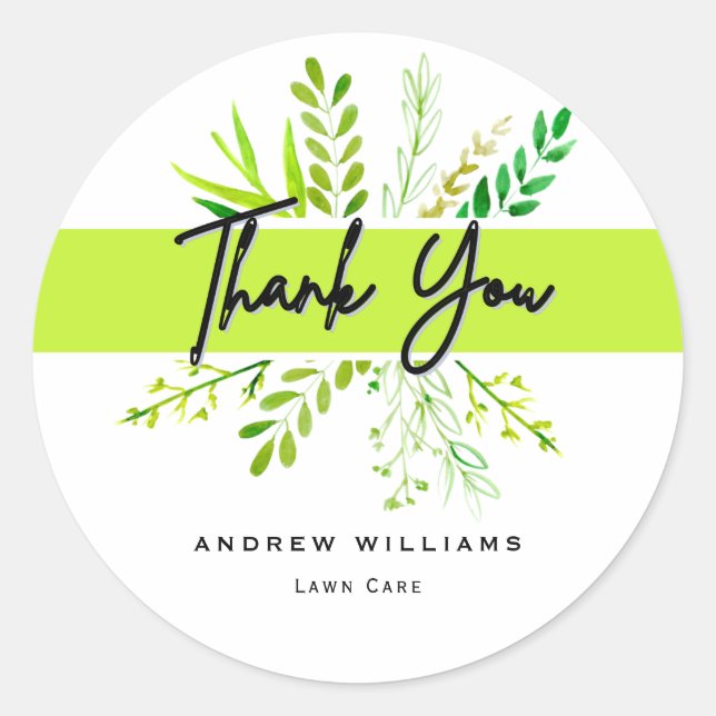 Adesivo Paisagem moderna do tratamento de grama (Frente)