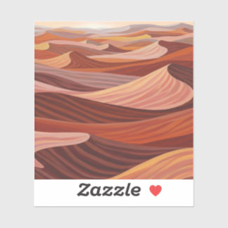 Adesivo Paisagem Quente do Deserto - Impressão de Arte Cên