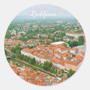 Adesivo Paisagem Urbana de Liubliana, Lembrança de Viagem
