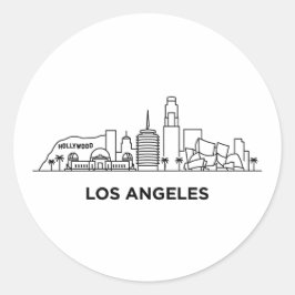 Adesivo Paisagem Urbana de Los Angeles Minimalista Arte de
