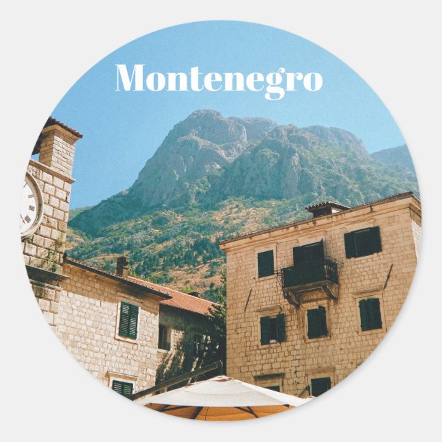 Adesivo Paisagem urbana de Montenegro (Frente)
