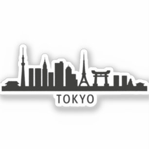 Adesivo Paisagem Urbana do Japão Viagem   Silhueta do Hori
