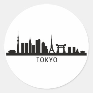 Adesivo Paisagem Urbana do Japão Viagem   Silhueta do Hori