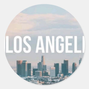 Adesivo Paisagem Urbana Retro de Los Angeles Estética de V