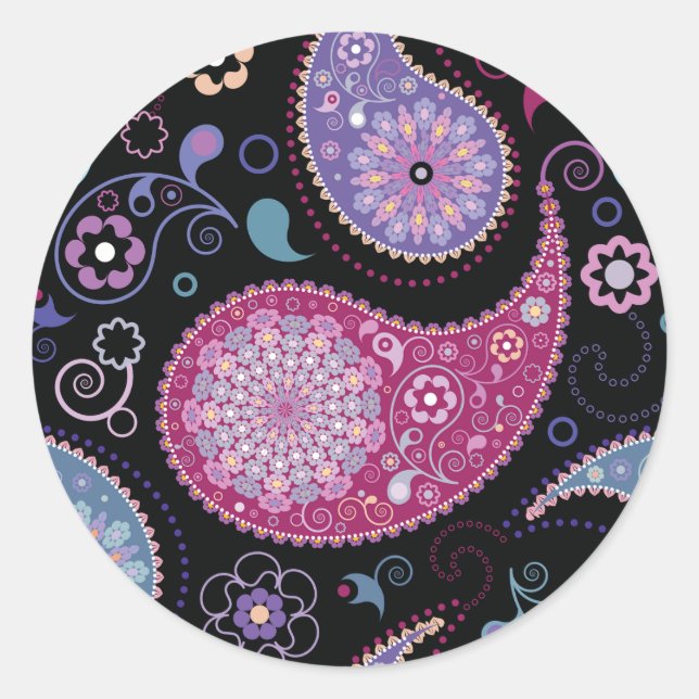 Adesivo Paisley Background Stickers (Frente)