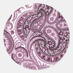 Adesivo Paisley cor-de-rosa