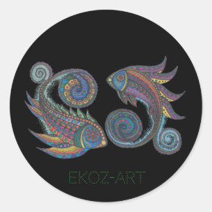 Adesivo Paisley Fish Colour