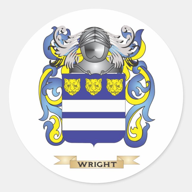 Adesivo Paixão da família Wright (Casaco de armas) (Frente)