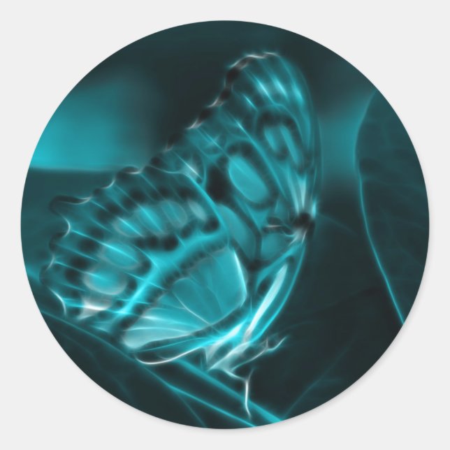 Adesivo Paixão da meia-noite, Beijos da Borboleta Azul (Frente)