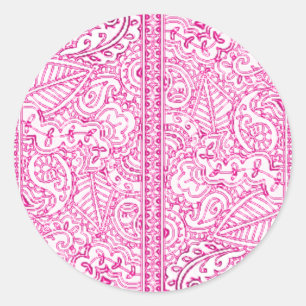 Adesivo Paixão de Paisley - rosa (Henna)